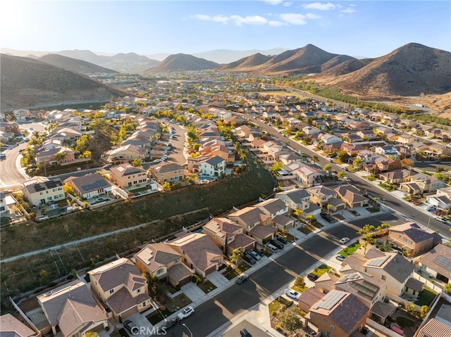 aerial view featuring a mountain view