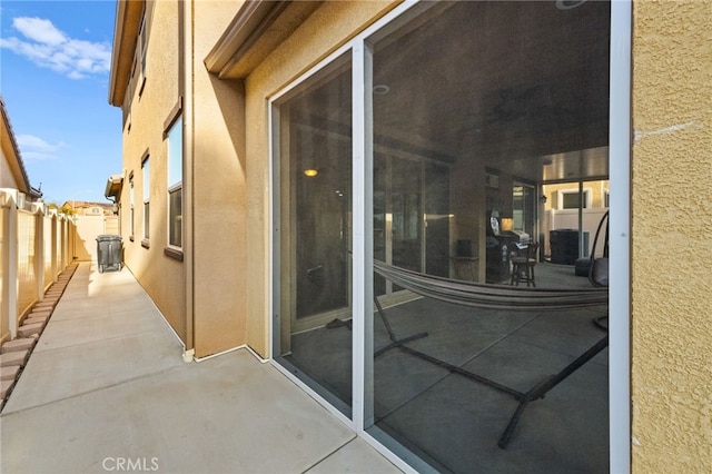 balcony with a patio