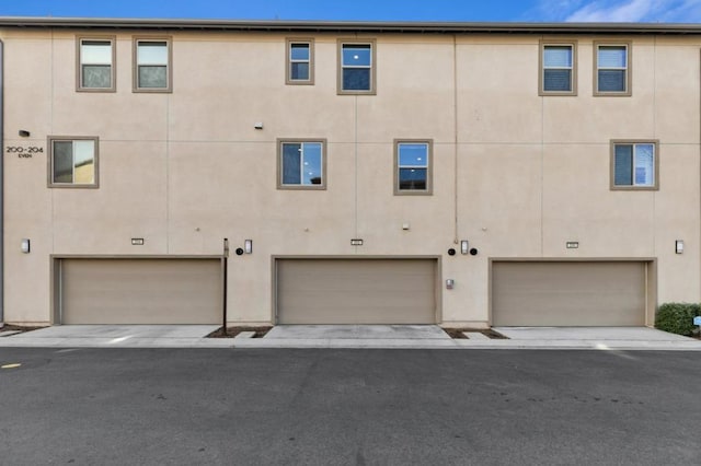 exterior space featuring a garage