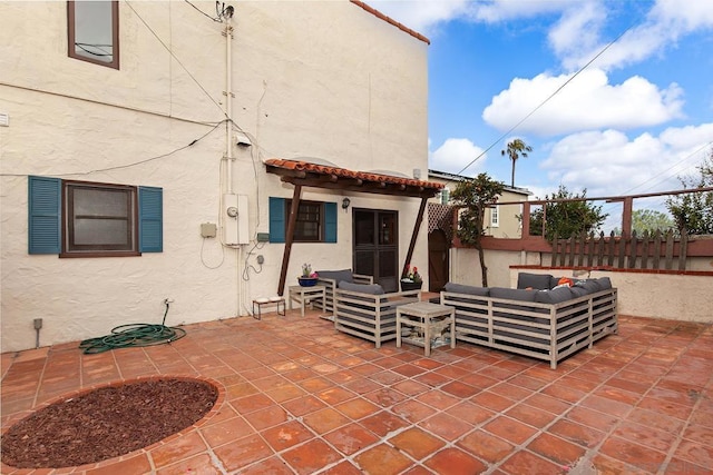 view of patio / terrace with an outdoor hangout area