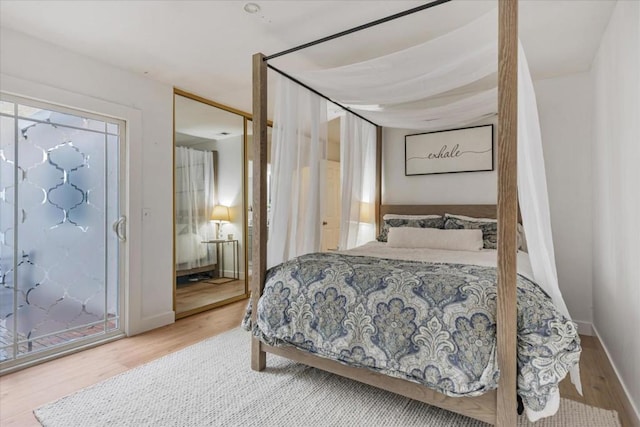 bedroom featuring hardwood / wood-style floors