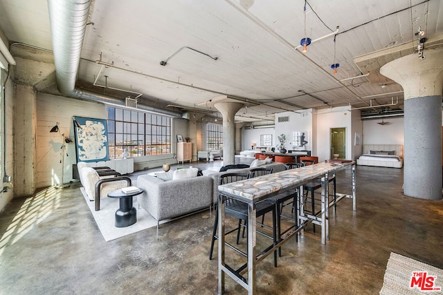 view of dining area