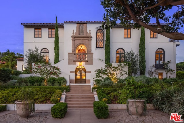 view of mediterranean / spanish house