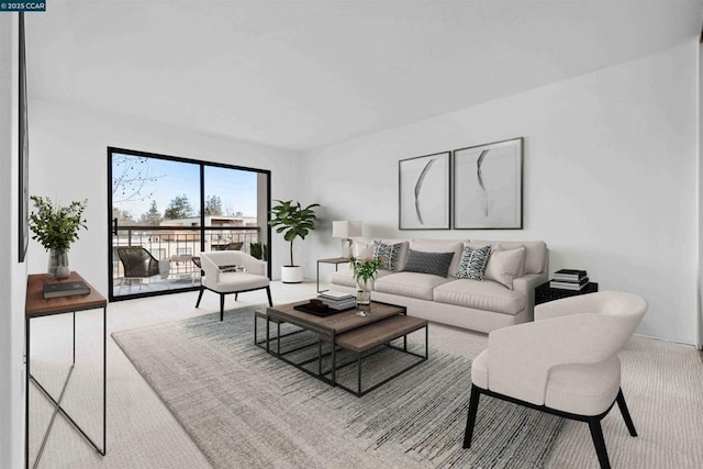 view of carpeted living room