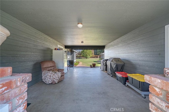 view of patio / terrace featuring a grill