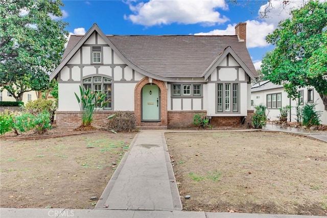 view of tudor home