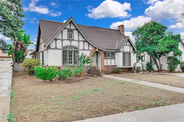 view of tudor home