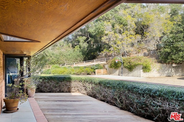 view of patio / terrace with a wooden deck