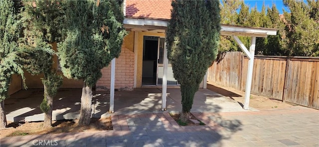 exterior space with a patio