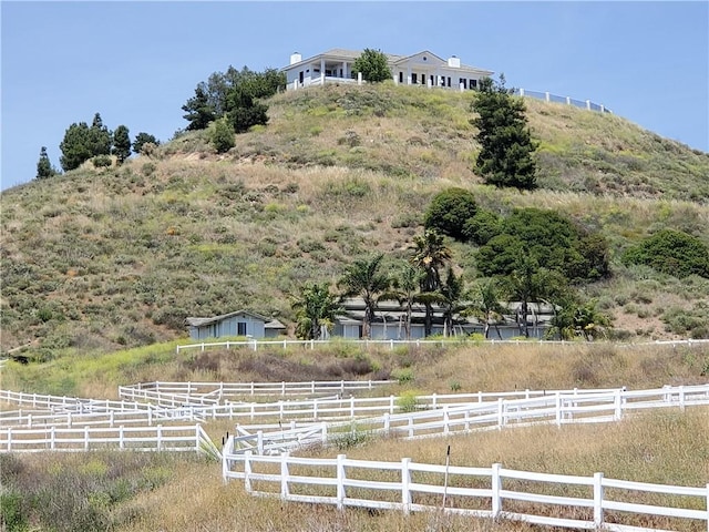 property view of mountains with a rural view