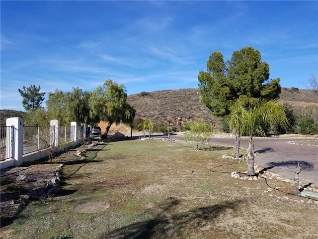 view of property's community with a mountain view