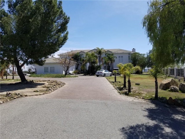 view of front of home with a front yard