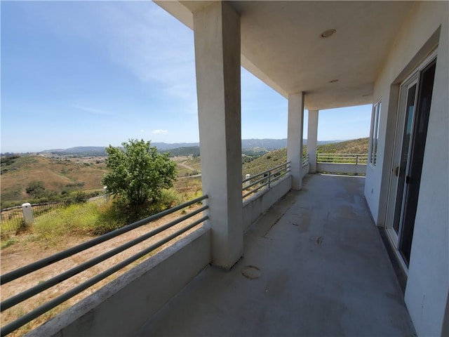 balcony with a rural view