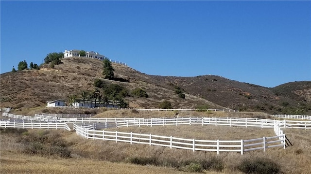 property view of mountains with a rural view