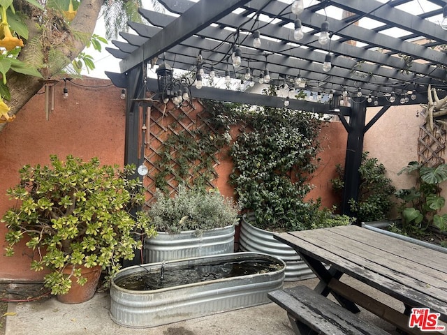 view of patio / terrace with a pergola