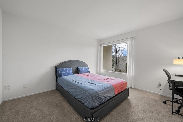 bedroom with carpet floors