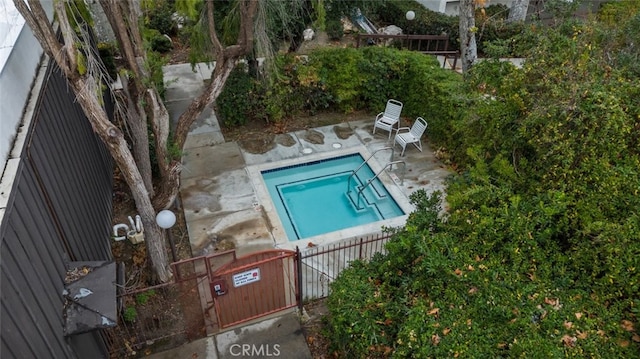 23515 Lyons Ave Unit 210, Valencia, CA 91355 - aerial view of a pool