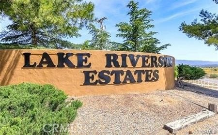 view of community sign