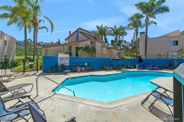 view of pool with a patio