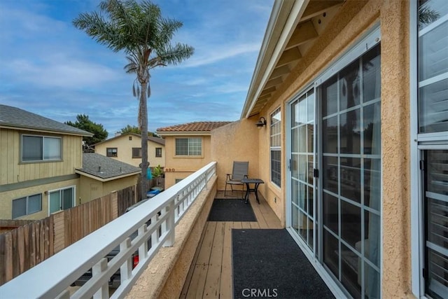 view of balcony