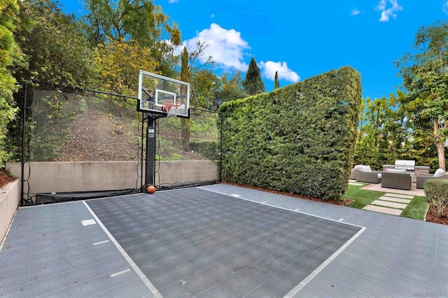 view of basketball court