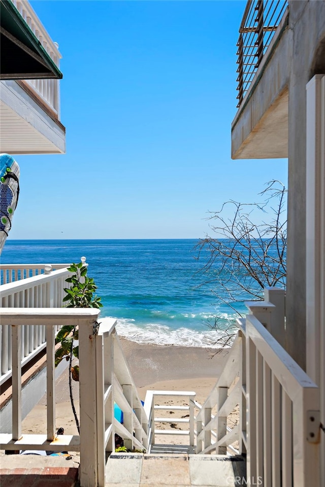 water view with a beach view