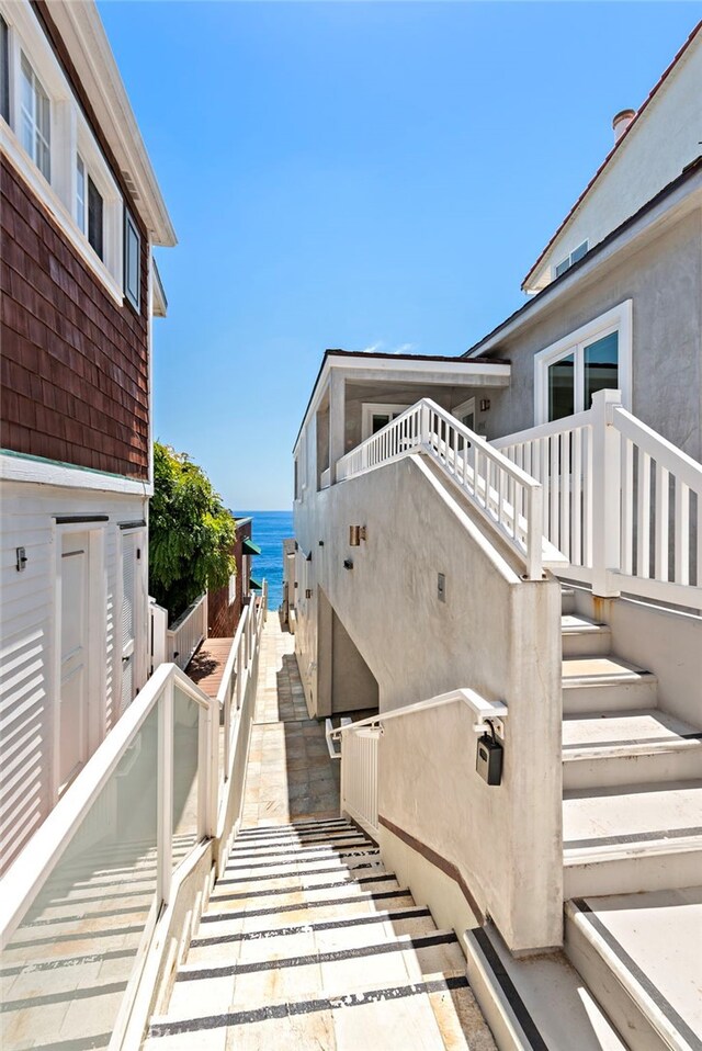 1051 Gaviota Dr, Laguna Beach, CA 92651 - view of community featuring a water view and stairway