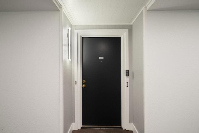 entryway with ornamental molding