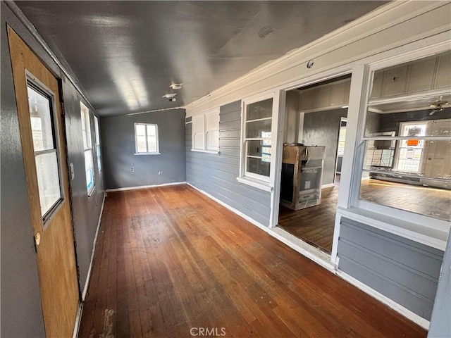 interior space featuring lofted ceiling