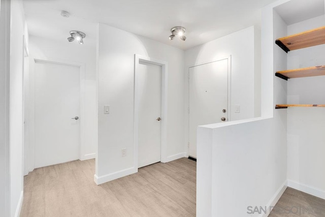 foyer entrance featuring light hardwood / wood-style floors