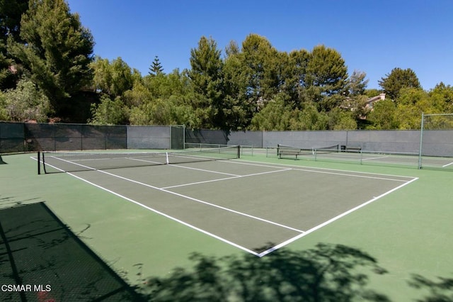 view of sport court