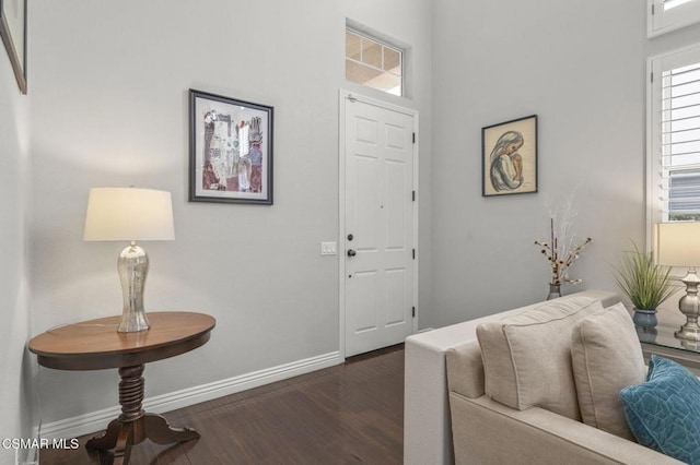 entryway featuring dark hardwood / wood-style floors