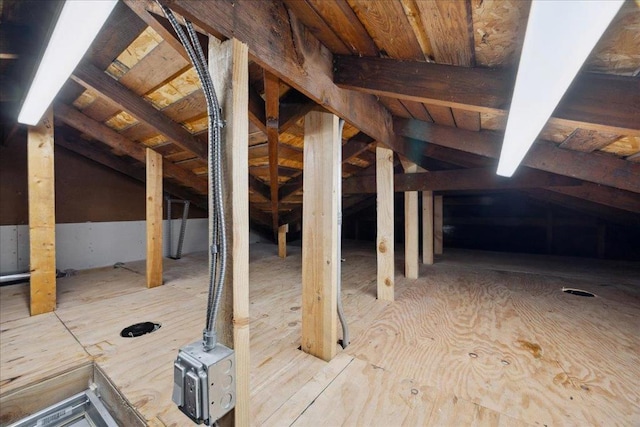 view of attic