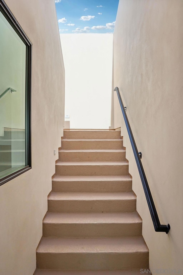 view of stairway