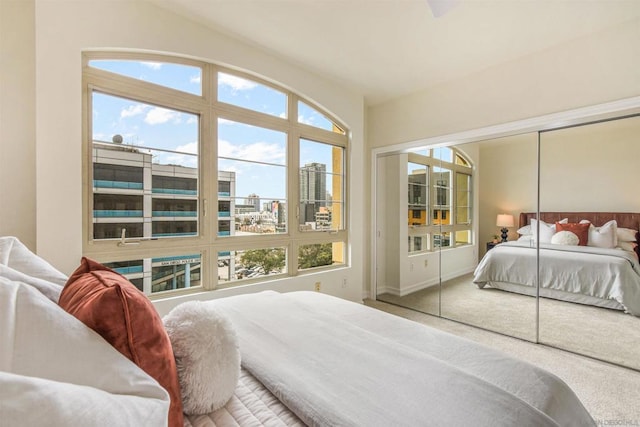 bedroom with carpet