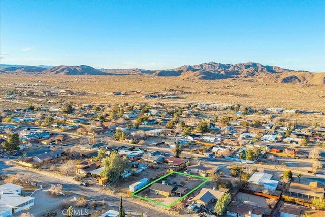 aerial view featuring a mountain view