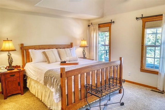 view of carpeted bedroom