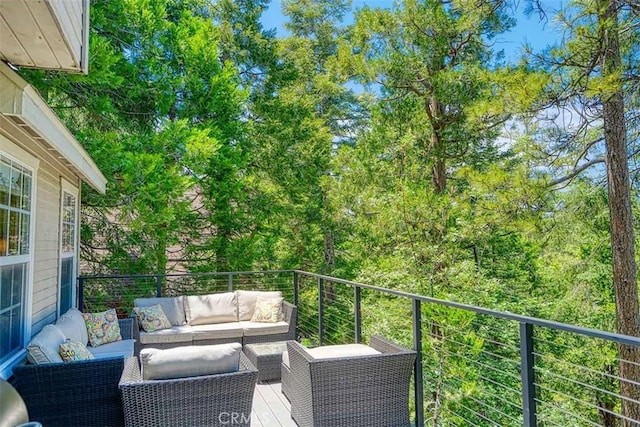 balcony with an outdoor hangout area