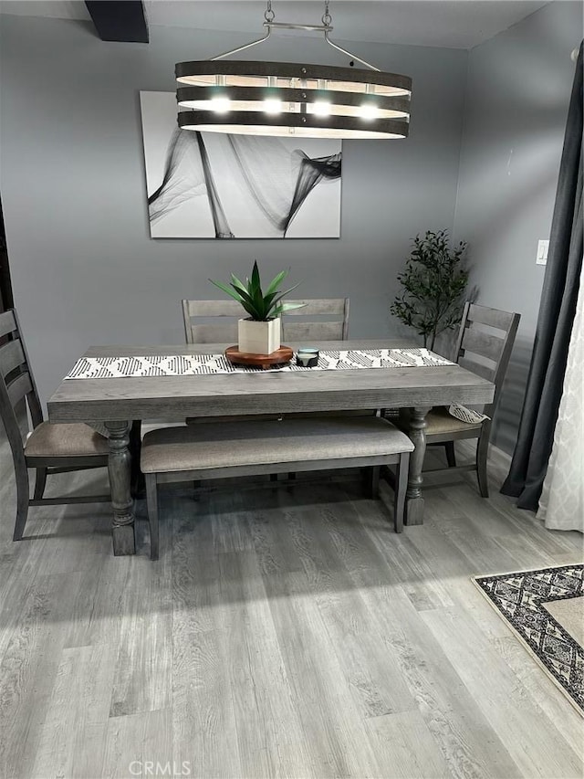 dining area featuring light hardwood / wood-style floors