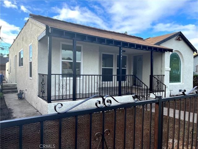 view of front of home with a porch