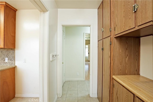 interior space with light tile patterned flooring