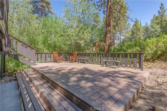 view of wooden deck