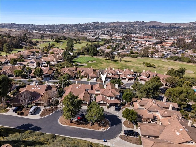 bird's eye view with a mountain view