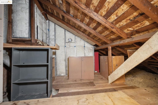 view of attic