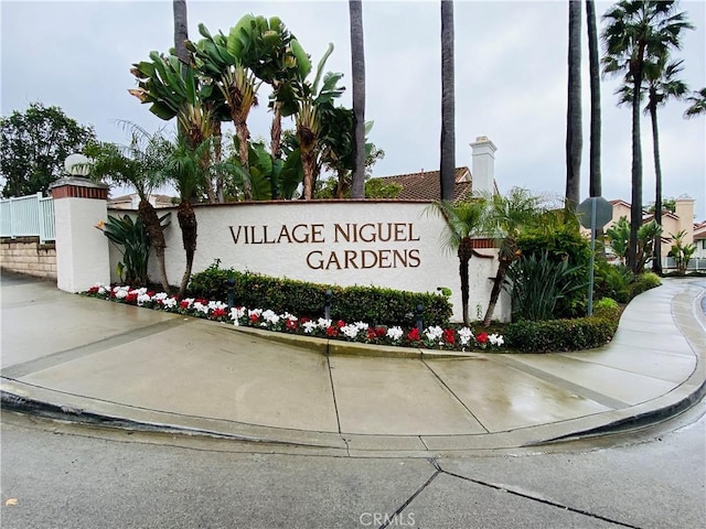 view of community sign