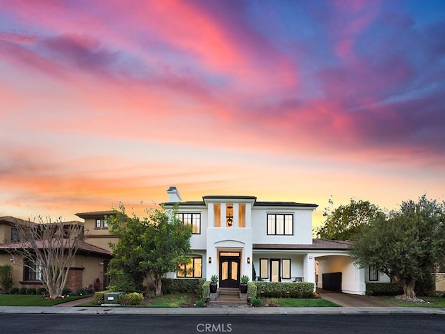 view of front of house featuring a garage