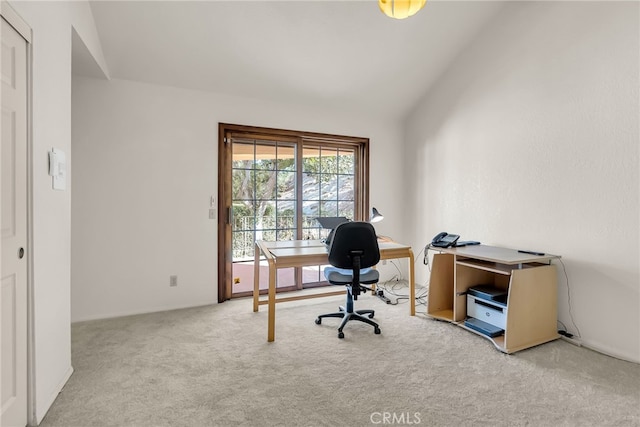 2572 Sunset Dr, Riverside, CA 92506 - office with light carpet and vaulted ceiling