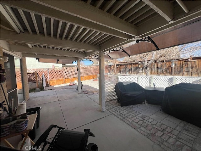 view of patio featuring grilling area