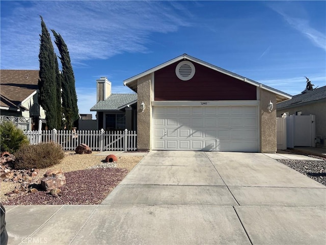 ranch-style home with a garage