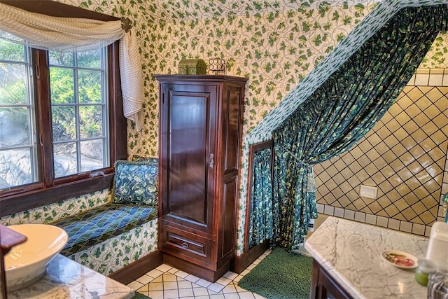 bathroom featuring tile patterned flooring